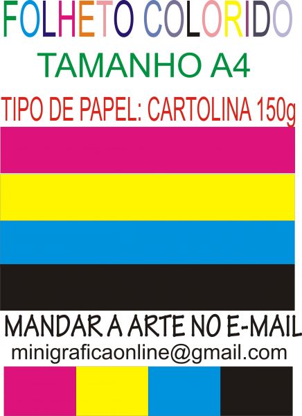 Folhe Colorido Tam. A4 50 unidades
